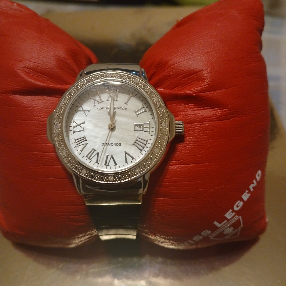 Swiss Legend South Beach Watch with MOP Dial Diamond Accents